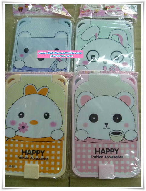 P05229 กระจกพับ ฝาปิด การ์ตูน แบบพกพา (ราคาส่งต่อ 12 ชุด 180 บ/โหล ส่ง 15 บาท ขายส่งทุกอย่าง 20 บาท)