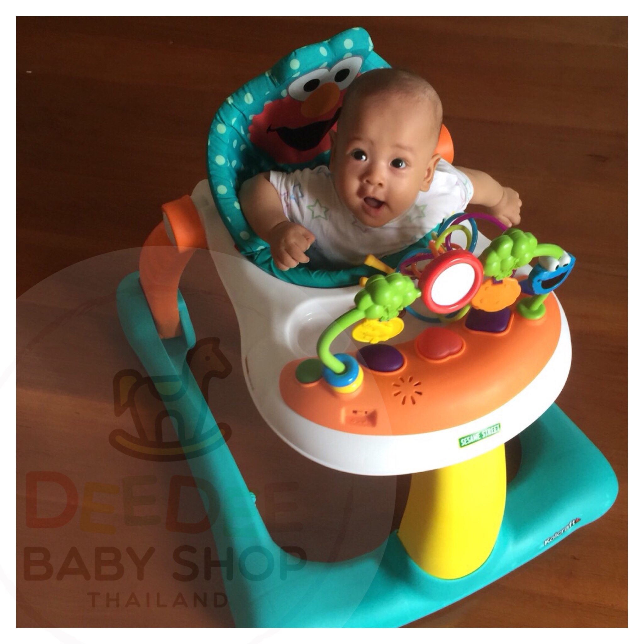 รถหัดเดินยอดนิยม Kolcraft Sesame Street Elmo 2-in-1 Activity Walker