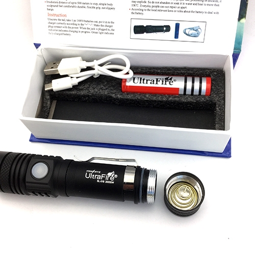 ชุดเซตไฟฉายซูม UltraFire รุ่น 518 Cree XML-T6 Led Zoom Flashlight