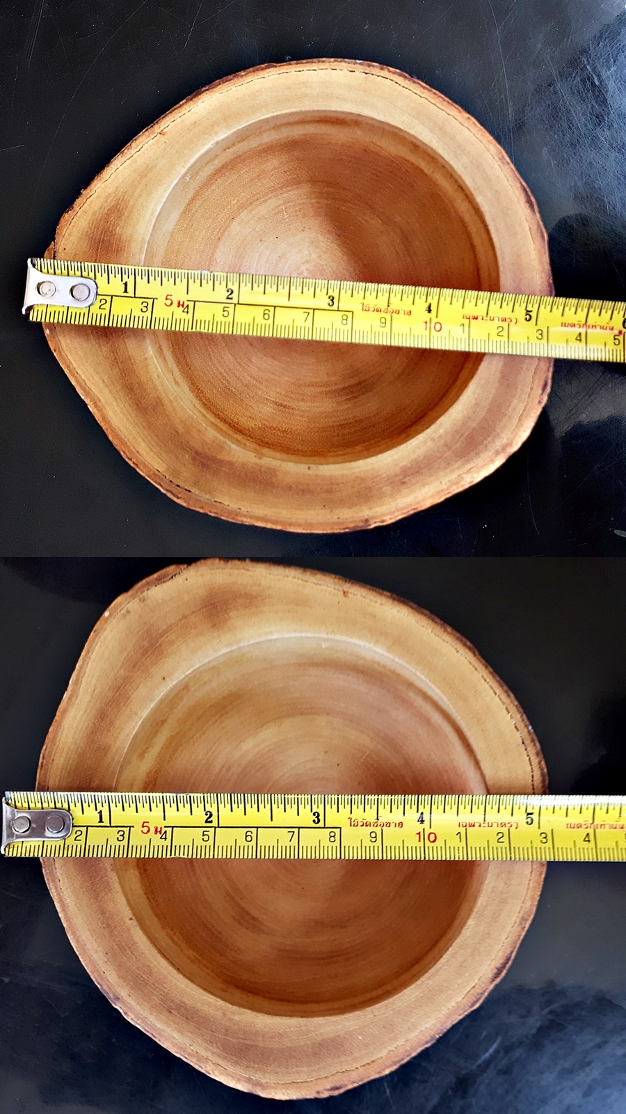 ถ้วย ชาม ไม้ ลายแกนเปลือกไม้ (ขายปลีก ขายส่ง)