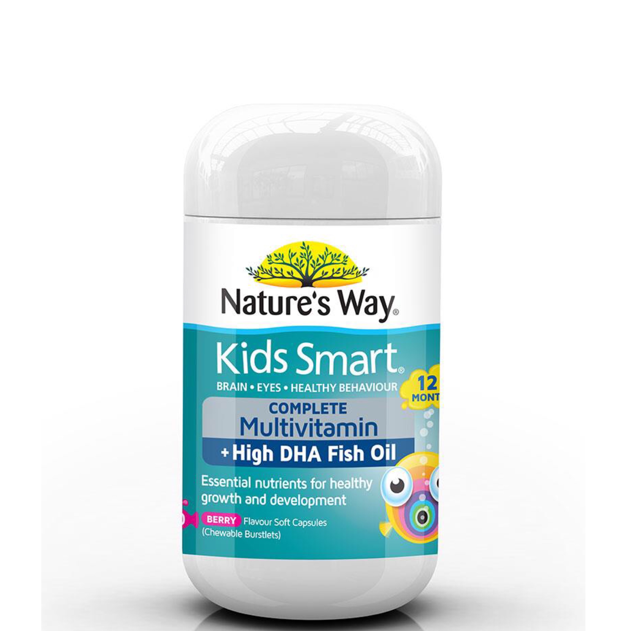 วิตามินรวมพร้อมแร่ธาตุ DHA สำหรับเด็ก Nature's Way Kids Smart COMPLETE Multivitamin + High DHA Fish Oil (50 Soft Capsules)