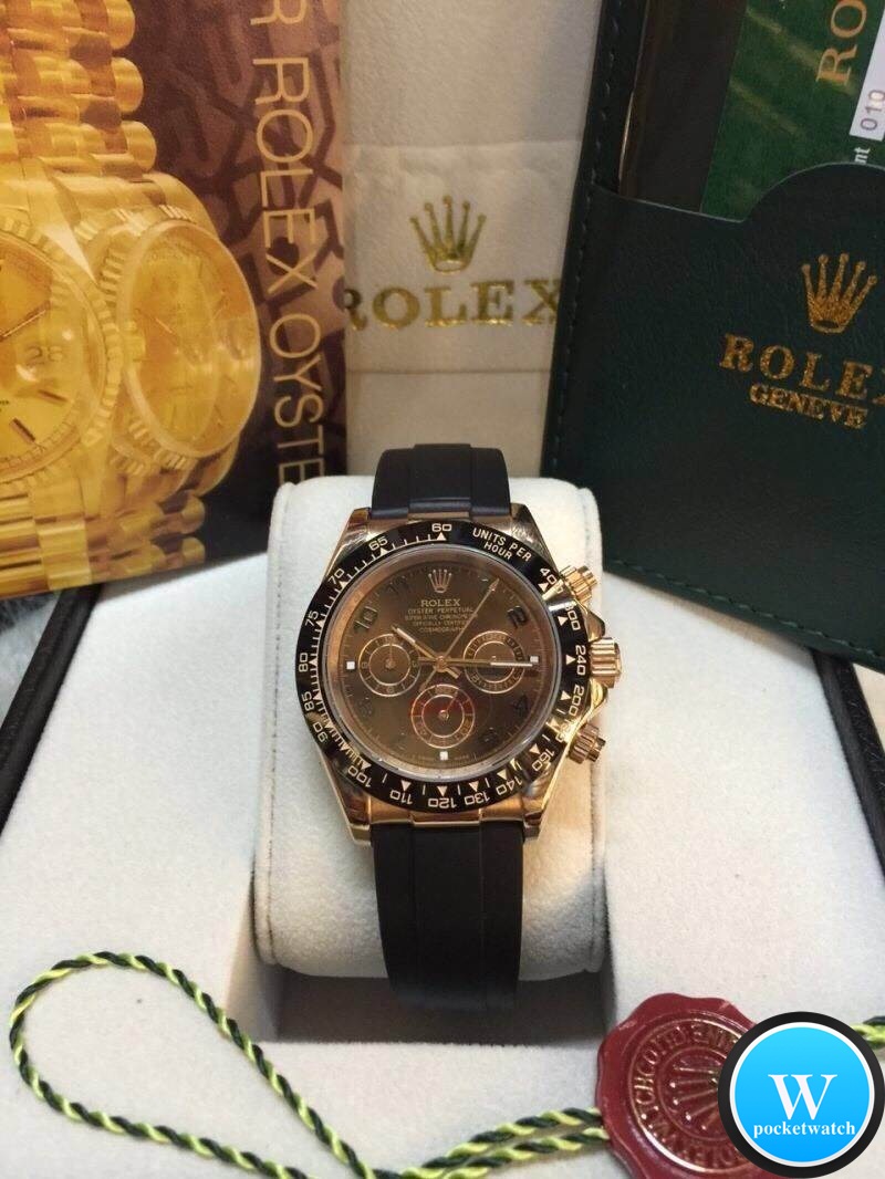 นาฬิกา Rolex Cosmograph Daytona Gold สายซิลิโคนแท้