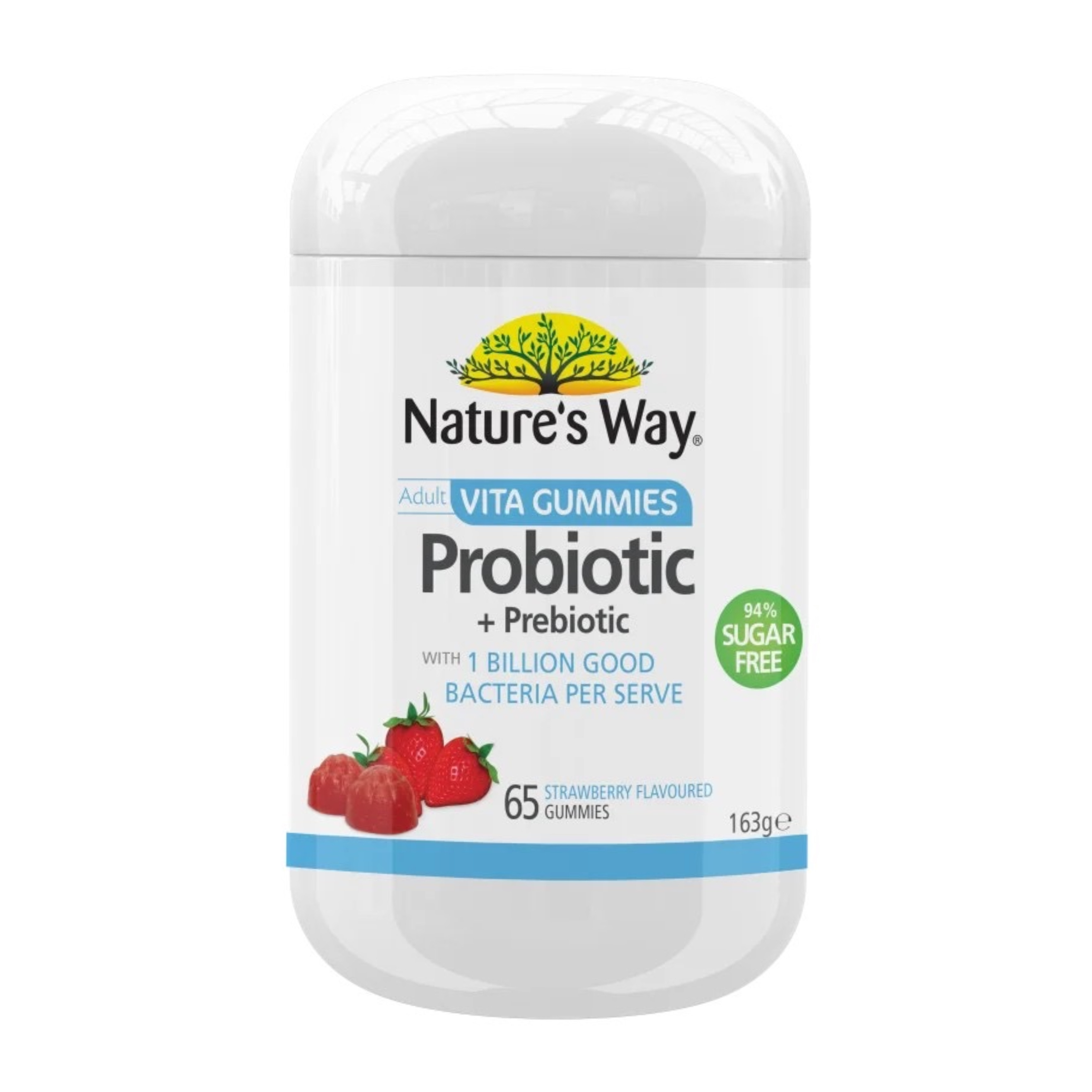 วิตามินโพรไบโอติกและพรีไบโอติกสำหรับผู้ใหญ่ Nature's Way ADULT VITA GUMMIES Probiotic + Prebiotic (65 Gummies)