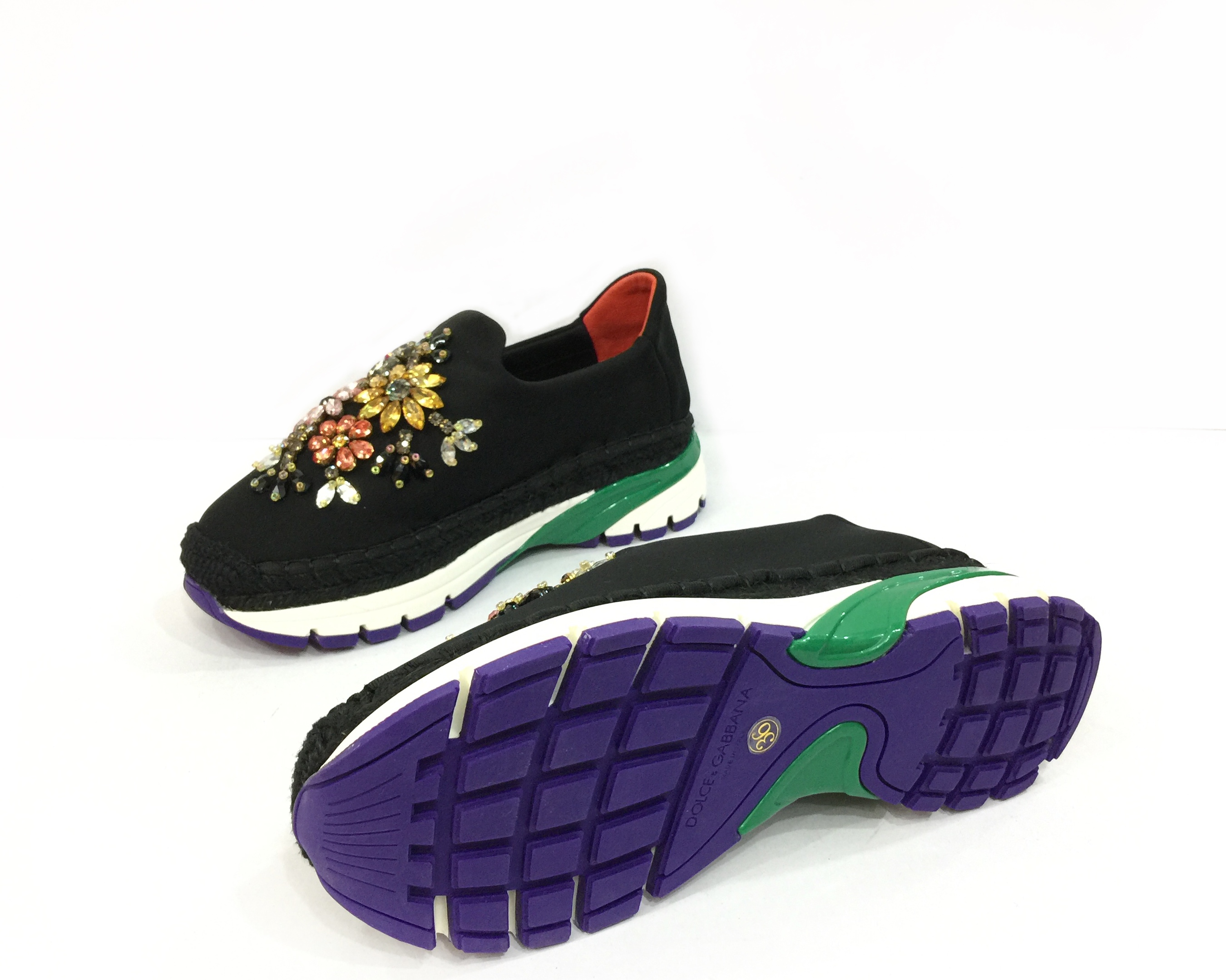 Dolce & Gabbana embellished slip on espadrilles sneakers
