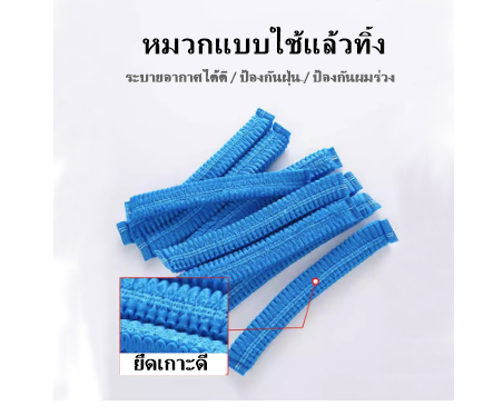 หมวกคลุมผมแบบใช้แล้วทิ้งPP กันฝุ่น ระบายอากาศได้ดี หมวกเสริมสวย โรงงาน โรงงาน หมวกตาข่ายคลุมผมผู้หญิง ผ้าทอ หมวกเชฟ หมวกตัวหนอน QC6806004 ขาว ขนาดเดียว