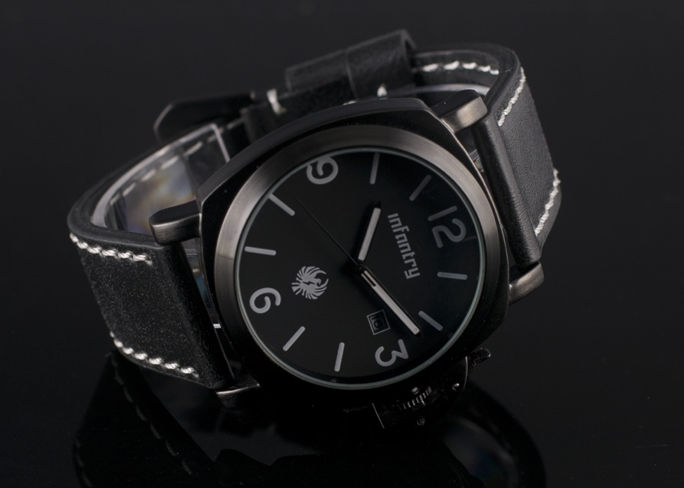 นาฬิกา infantry watch รุ่น IN-025-BLK-BL สีดำดุดัน