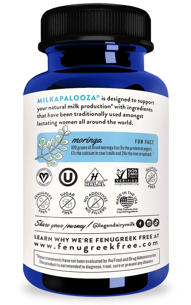 วิตามินบำรุงคุณภาพน้ำนมสำหรับคุณแม่ Legendairy Milk Milkapalooza (60 Capsules)