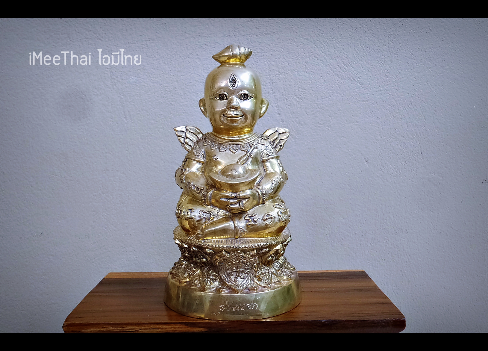 กุมารเทพ บันดาลทรัพย์ สองหน้า เนื้อทองเหลือง - หลวงปู่ครูบาคำเป็ง