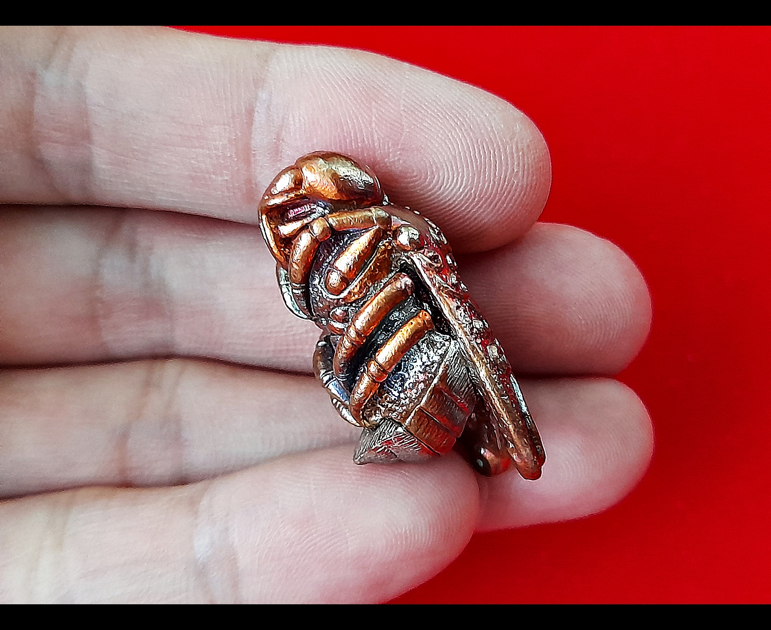 พญาแมลงภู่คำ กายสิทธิ์(สีเหลือบรุ้ง) เนื้อโลหะธาตุกายสิทธิ์ เหล็กไหลสุริยันราชา ผสมชนวนเนื้อเงินมหาสะท้อน ก้นบรรจุปรอทตามตำรา ปี2564 (ปลุกเสก16พิธี มหาโสฬสมหามงคล) #รับประกันแท้