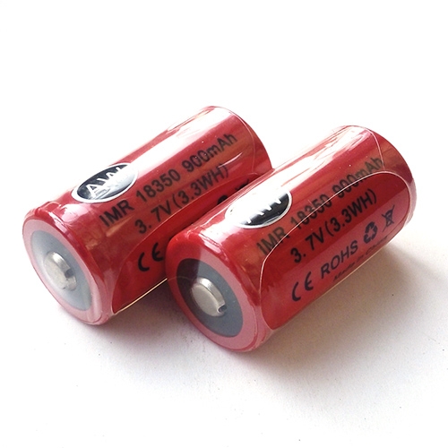 แบตเตอรี่ AW-OEM IMR 18350 3.7V 900mAh, 12A High Drain Current (ราคาก้อนละ)