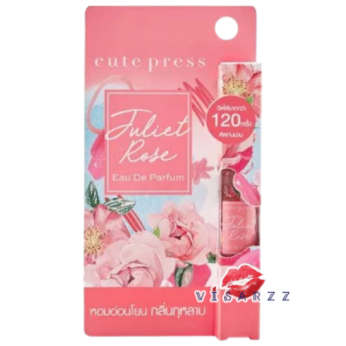 (สีชมพูอ่อน) Cute Press Juliet Rose Eau De Parfum 4.5mL น้ำหอมขนาดพกพา คิวท์เพรส จูเลียต โรส โอ เดอ พาร์ฟูม กลิ่นกุหลาบสุดโรแมนติก หรูหรา มีเสน่ห์