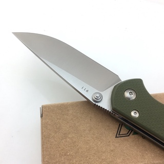 มีดพับ LAND 911 ด้ามสีเขียว ของแท้ 100% (เวอร์ชั่นหมุดสีเงิน) G10 ระบบ Ball bearing เปิด-ปิด ลื่นมาก Folding Knife