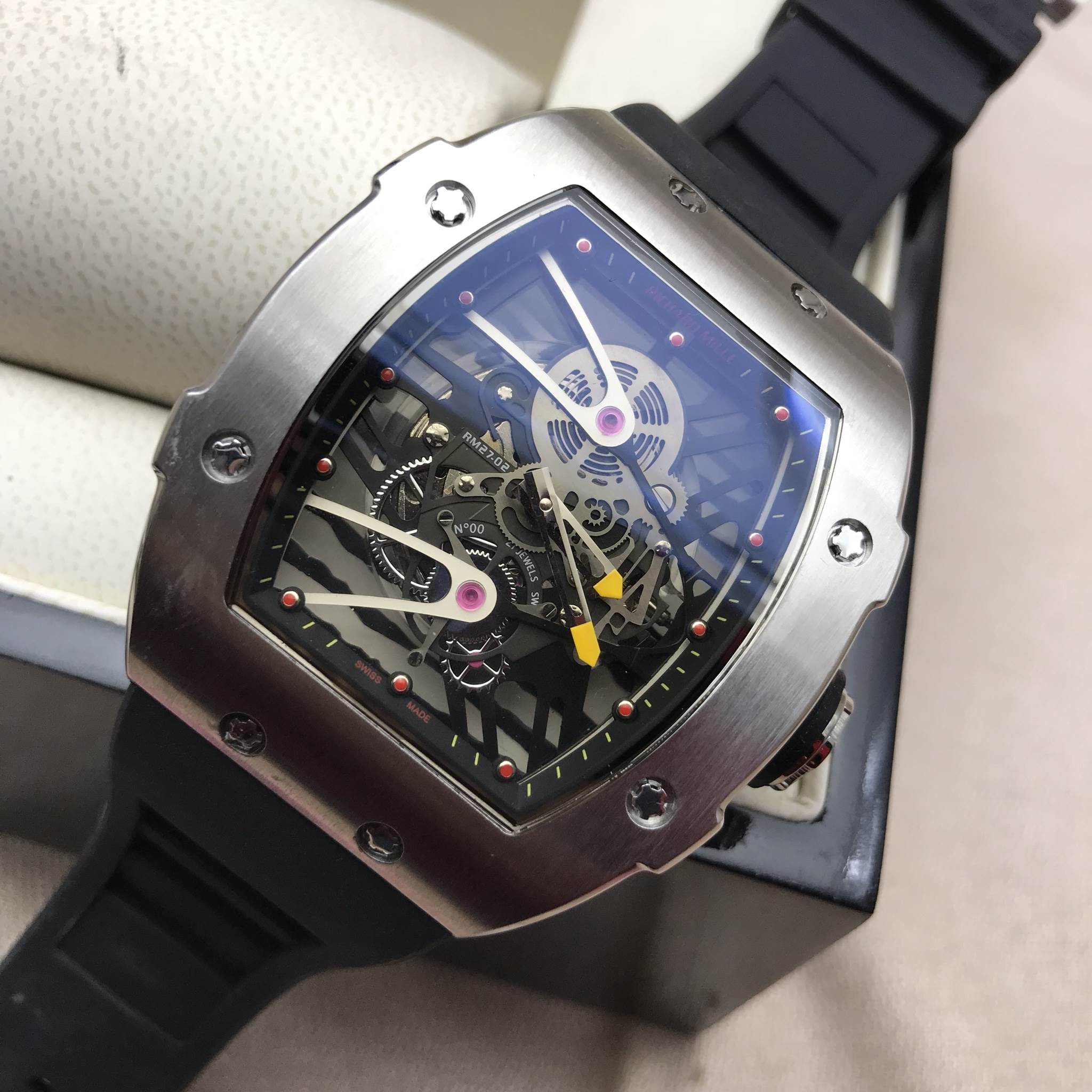 นาฬิกา Richard Mille RM027-02 Rafael Nadal Tourbillion งาน Mirror Swiss