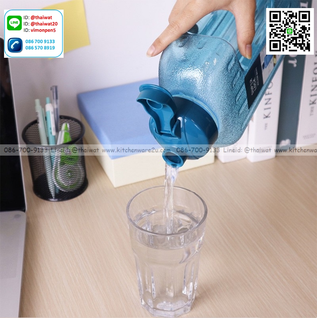 P10841 กระบอกน้ำ SuperLock จุ 2.1 ลิตร (13.5*8.5*29.7 cm) เกรดเอ No.5210 (ราคาขายส่งต่อ 1 โหล: 12 ใบ : เฉลี่ย 70 บต่อใบ)