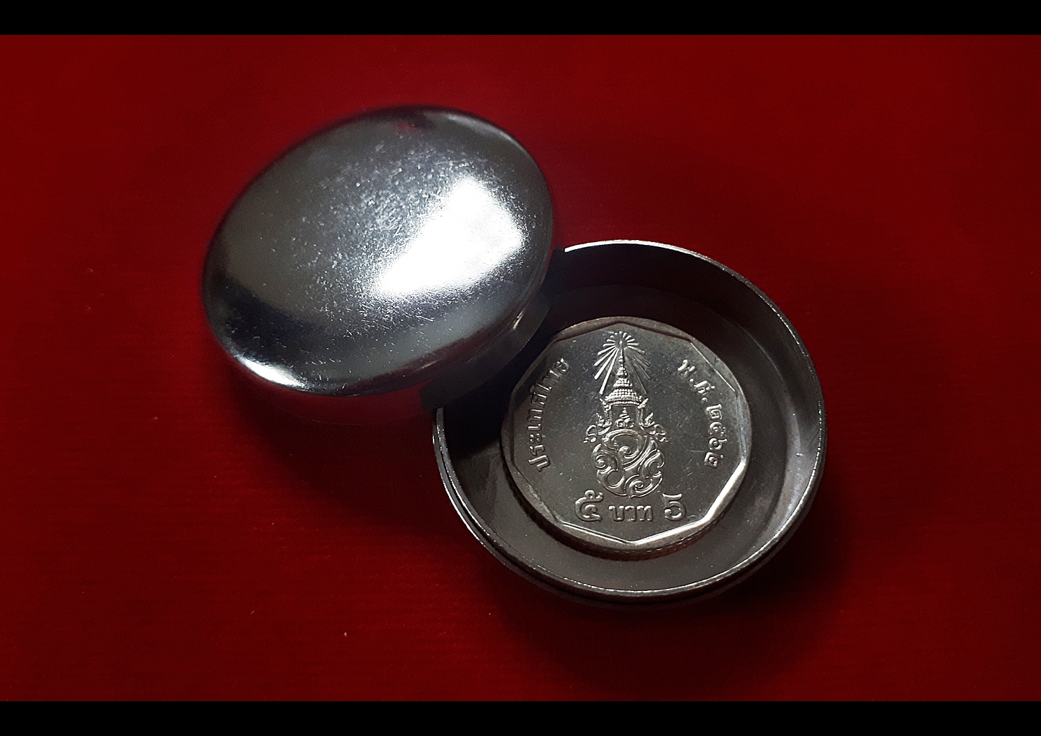 ตลับ แสตนเลส - ใส่แป้ง ใส่สีผึ้ง วัตถุมงคล (ขายปลีก ขายส่ง)