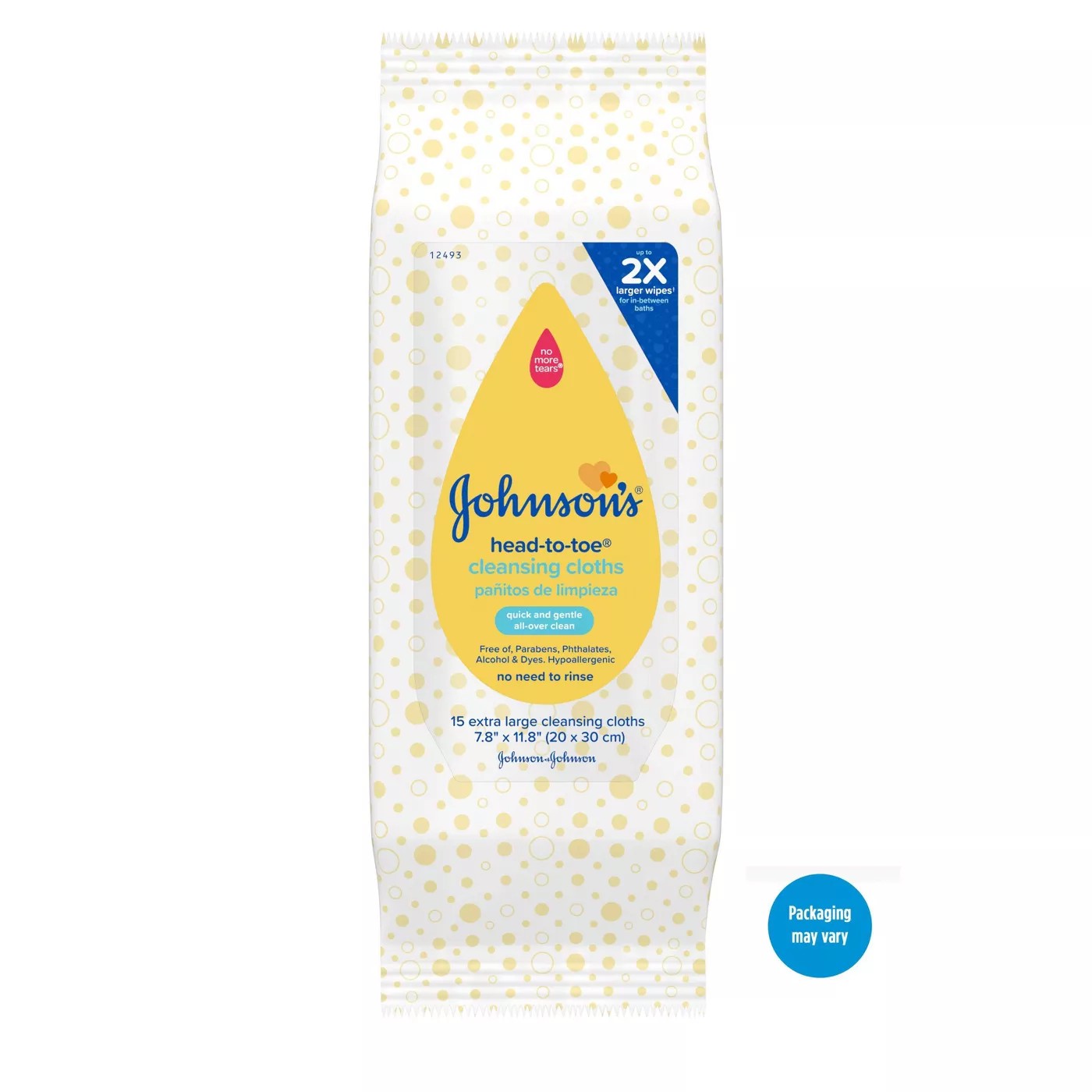 ผ้าทำความสะอาดผิวสำหรับเด็ก Johnson's TOP-TO-TOE Baby Washclothes