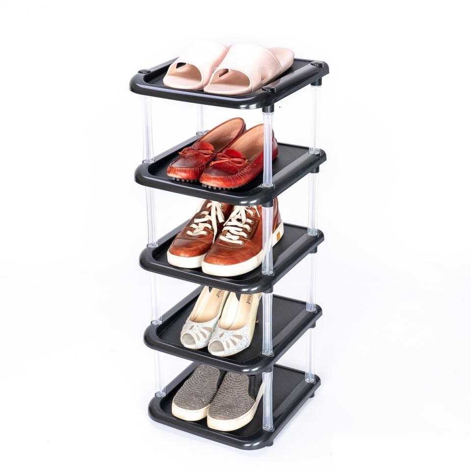 P10684 ชั้นวางรองเท้า 5 ชั้น สไตล์ญี่ปุ่น (31x31x79cm) ระหว่างชั้น 19 ซม ราคาขายส่ง 1 โหล: 12 ชุด: เฉลี่ย 105 บ/ชุด