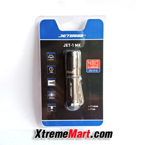 ไฟฉายJetbeam JET-I MK LED Flashlight - CREE XP-G2 KED - 480 Lumens - Uses 1 x AA Battery (เฉพาะไฟฉาย)