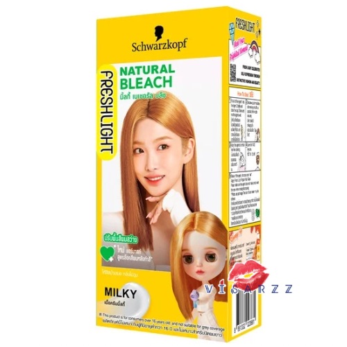 ( Natural Bleach ) Schwarzkopf Freshlight Milky Natural Bleach มิ้ลกี้ เนเชอรัล บลีช ปรับสีผมสว่าง สวารอฟสกี้ ยาย้อมสีผม ยาเปลี่ยนสีผม ปรับสีผมสว่าง