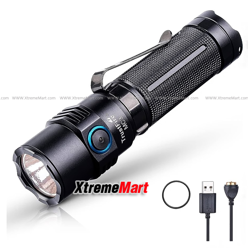 ไฟฉาย TrustFire MC3 Mini Flashlight 2500 lumens flashlight Magnetic-Charging torch with 21700 battery (ชุดละ)
