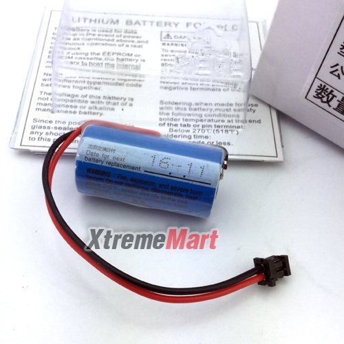 แบตเตอรี่ MITSUBISHI CR17335SE-R Q6BAT 2/3A 3V 1800mAh Lithium Industrial Battery