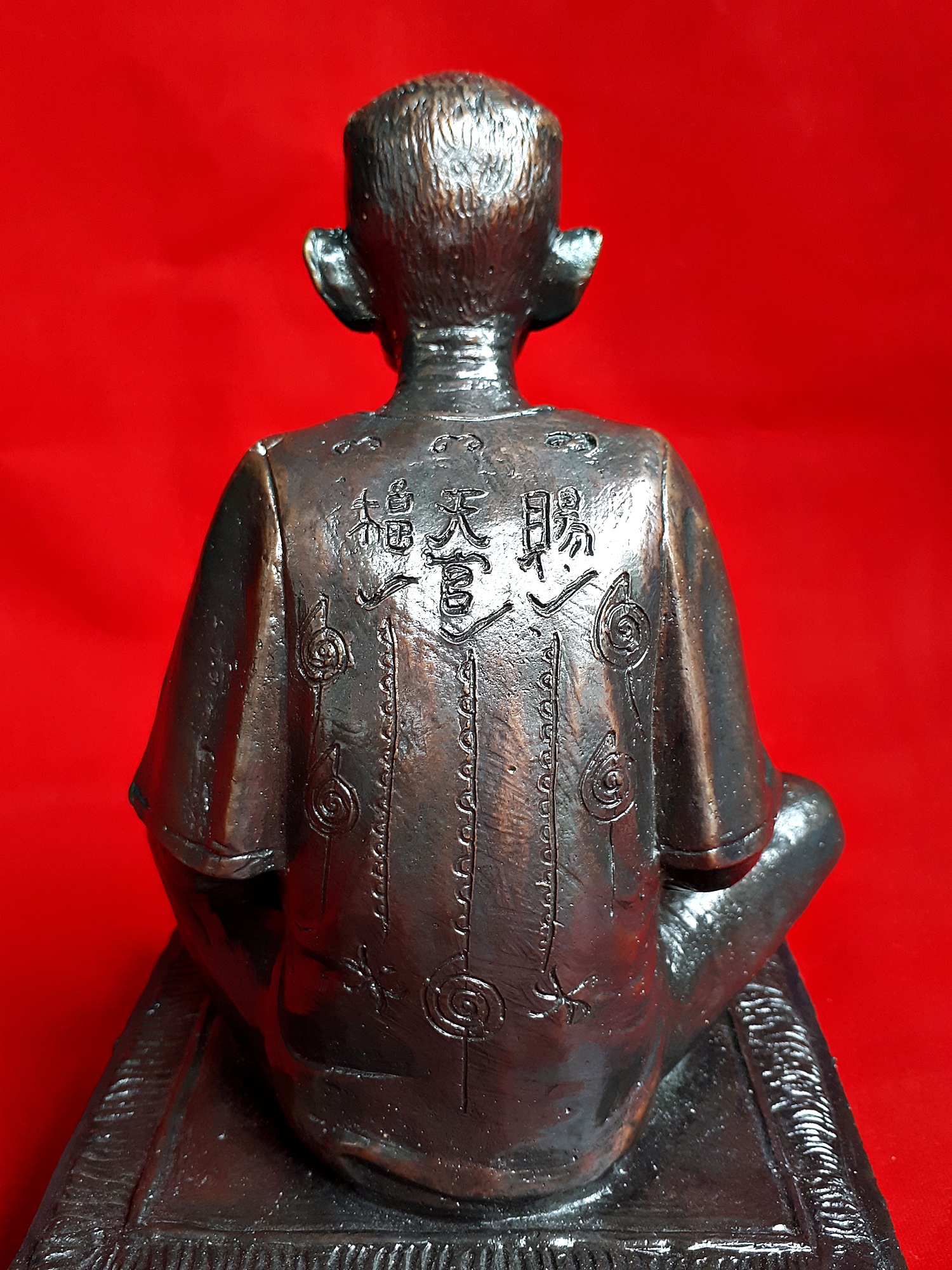 อาแป๊ะ เซียนแปะโรงสี อาจารย์โง้วกิมโคย วัดศาลเจ้า เนื้อโลหะ ขนาดบูชา หน้าตัก 5 นิ้ว ปลุกเสกโดย ครูบากฤษณะ