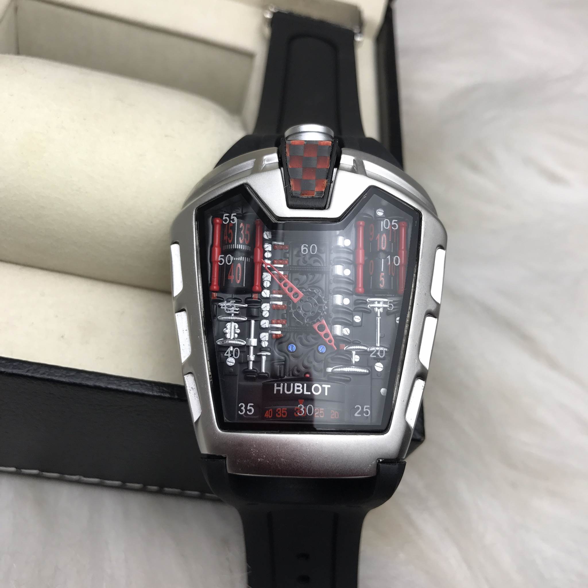 นาฬิกา Hublot ฺBig Bang MP-05 La Ferrari - All Black Edition ขอบเงินหน้าแดง