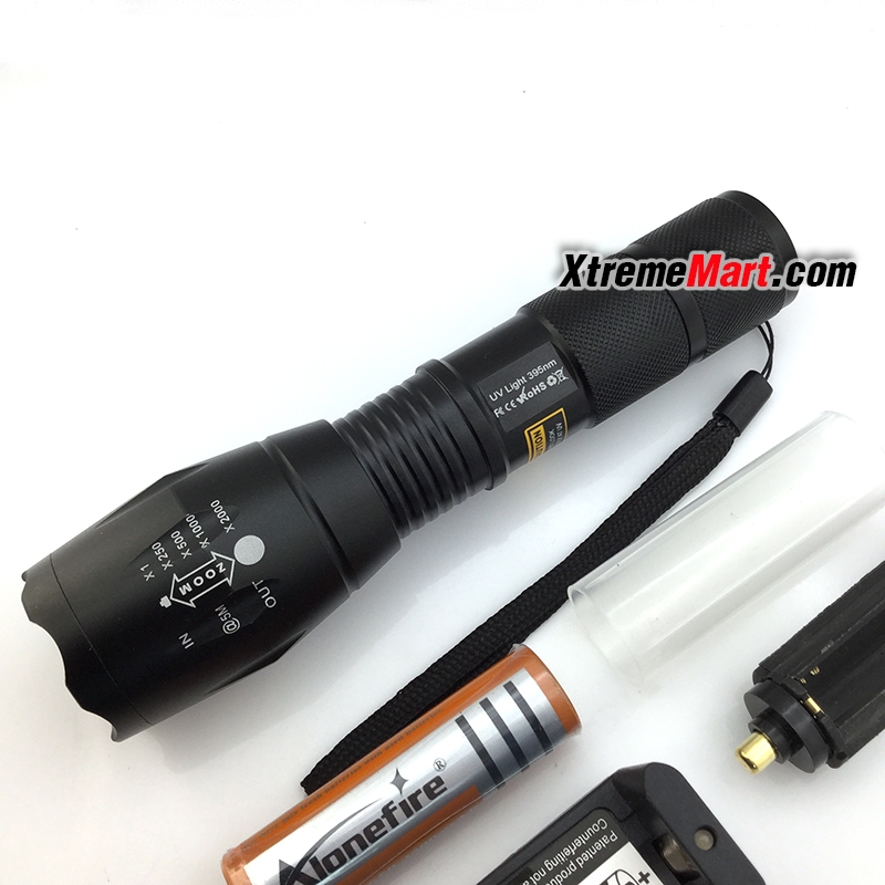 ชุดเซตไฟฉายซูม HAIXNFIRE / AloneFire แสง UV สีม่วง LED 395nm สำหรับตรวจสอบธนบัตรปลอม