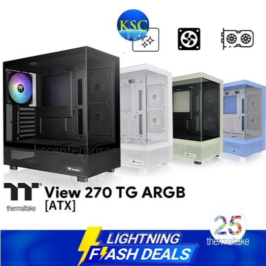 CASE Thermaltake View 270 TG ARGB | Mid Tower Chassis | Snow White