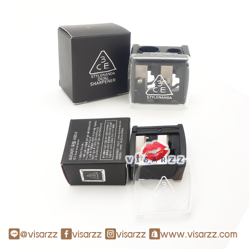 3ce Dual Sharpener กบเหลาดินสอเครื่องสำอาง 2 ขนาดที่ช่วยให้อายไลน์เนอร์ ดินสอเขียนขอบตา ดินสอเขียนคิ้ว อายชาโดว์แบบดินสอของคุณกลับมามีชีวิตอีกครั้ง