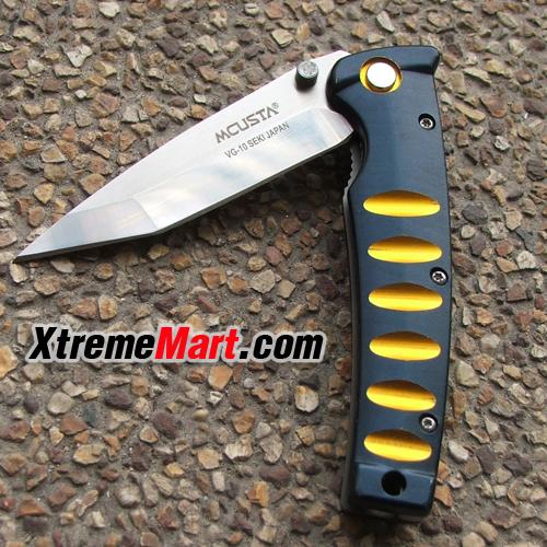 มีดพับ Mcusta Katana MC-0042C Folding Knife VG10 Tanto Blade (ด้ามสีน้ำเงินและทอง)