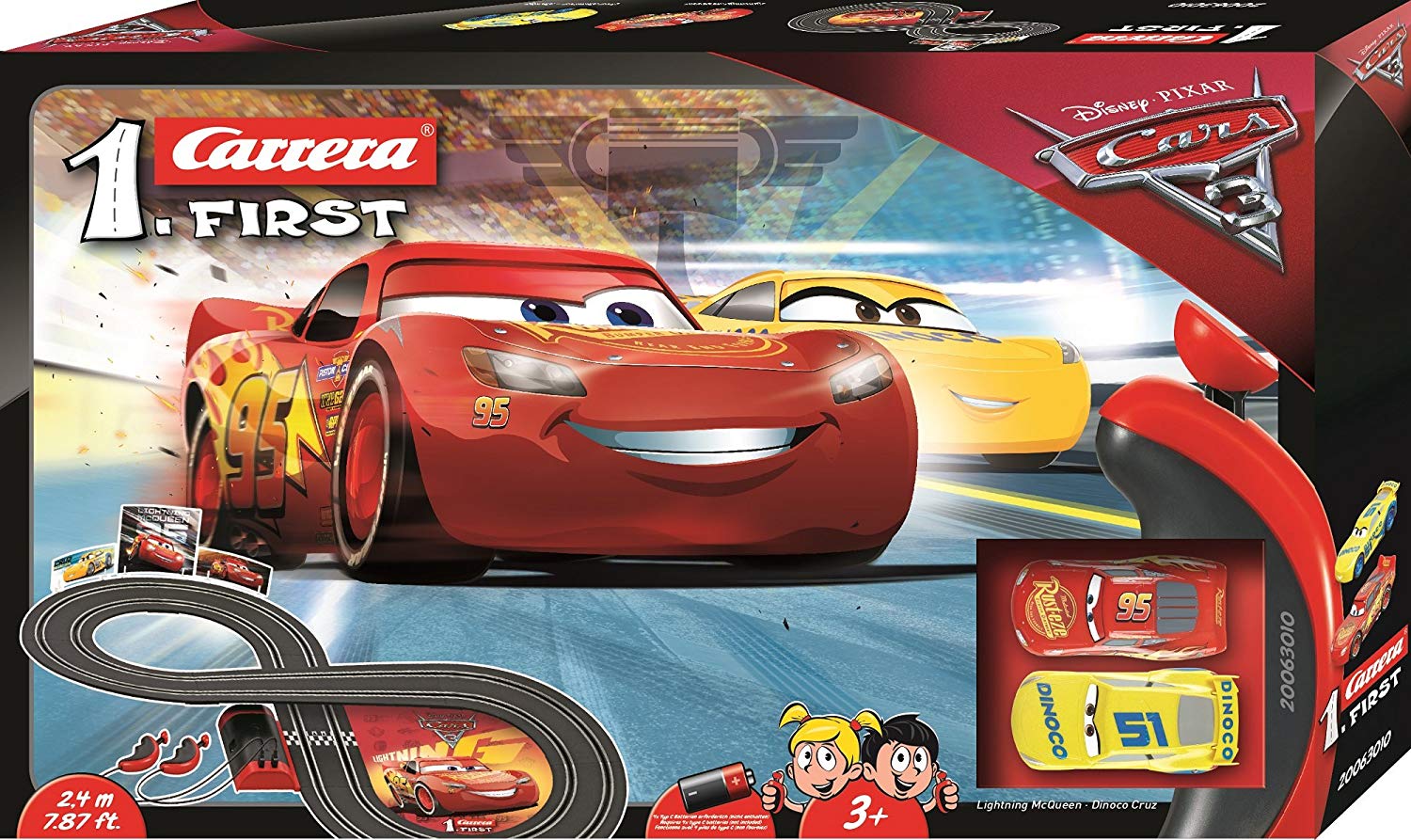 ชุดสนามแข่งรถอัตโนมัติ Carrera First Disney Pixar Cars 3 Slot Car Set