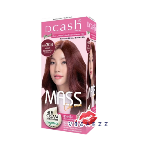 (MR303 น้ำตาลแดงเข้ม) Dcash Master Floral Mass Color Cream ดีแคช มาสเตอร์ ฟลอรัล แมส คัลเลอร์ ครีม ครีมย้อมสีผม สีเด่นชัด ไม่แสบหนังศีรษะ