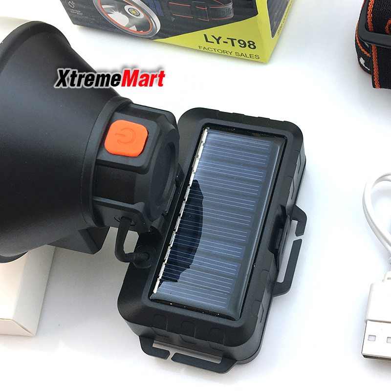 ไฟฉายคาดหัว Black-Tank LY-T98 หลอด LED แสงพุ่ง แรงไกล Rechargable HeadLamp