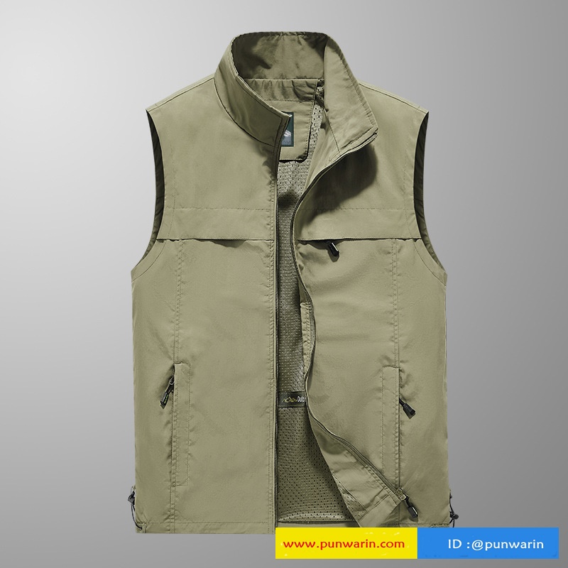 เสื้อกั๊กพิมพ์ลายหลายกระเป๋าสำหรับผู้ชายไซส์ใหญ่ในช่วงฤดูร้อนใหม่สำหรับผู้ชายและผู้หญิง เสื้อกั๊กถ่ายภาพกลางแจ้ง เสื้อกั๊กปีนเขา N6811004 สีภาพ S-6XL