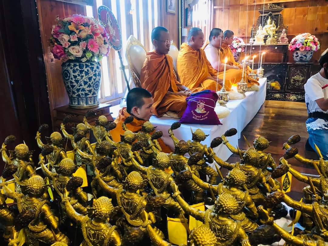 รูปหล่อ พระพิราพ เนื้อโลหะชนวน(ทองเหลืองผสมชนวน) องค์เททอง#นำฤกษ์ (สูง12นิ้ว ฐาน9นิ้ว) ปี2563 #รับประกันแท้