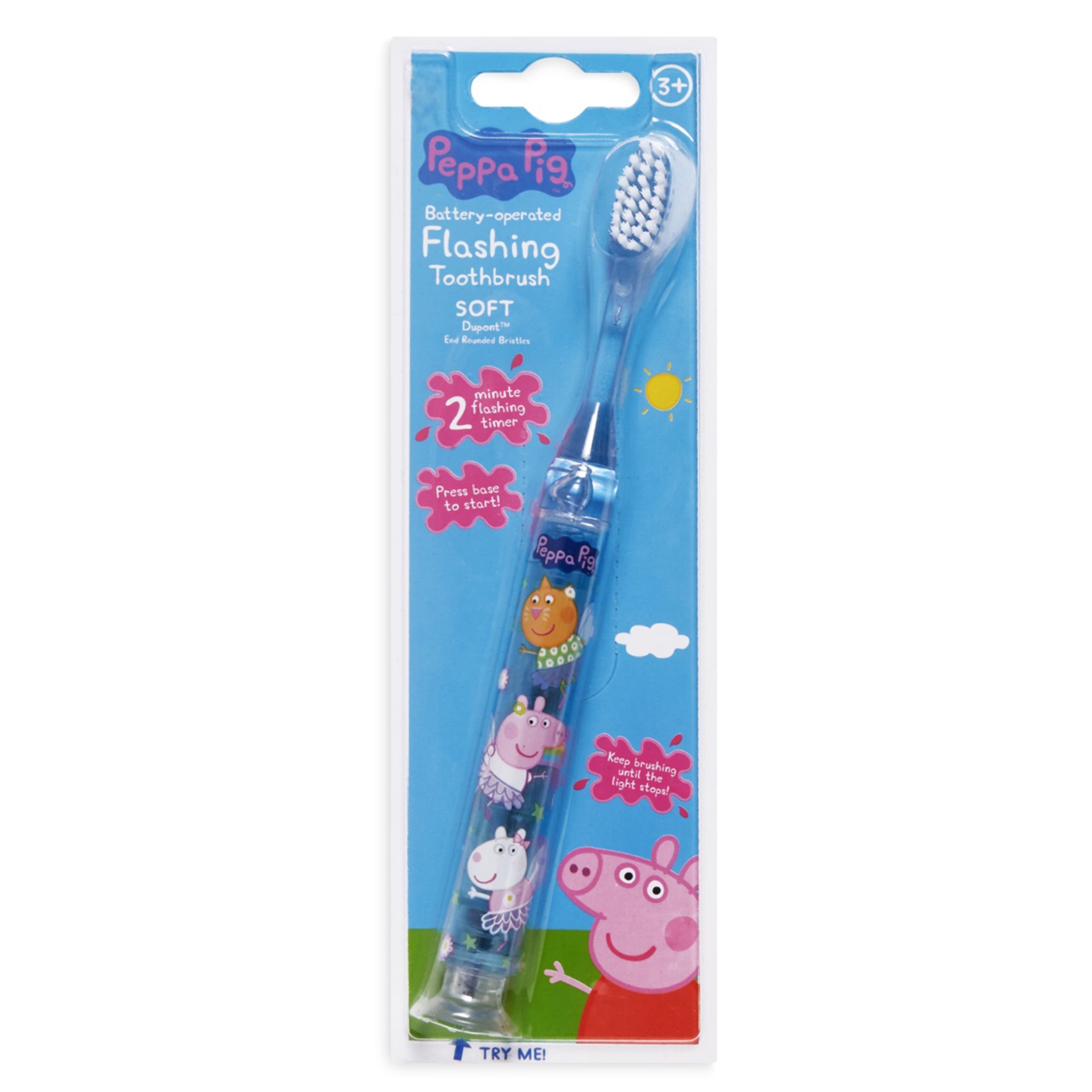 แปรงสีฟันพร้อมแสงไฟบอกเวลา KOKOMO Peppa Pig Battery-Operated Flashing Toothbrush