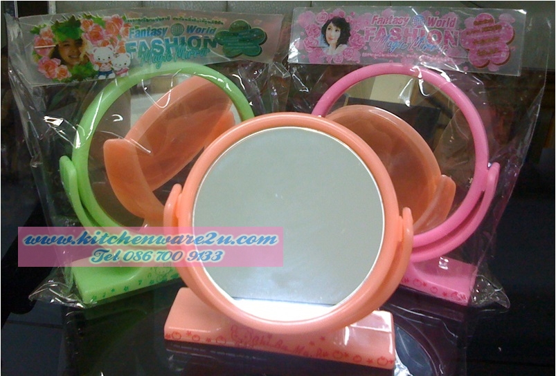 P07657 กระจกกลมเล็ก ตั้งโต๊ะ FC ราคาส่งต่อ 1 โหล : 12 อัน