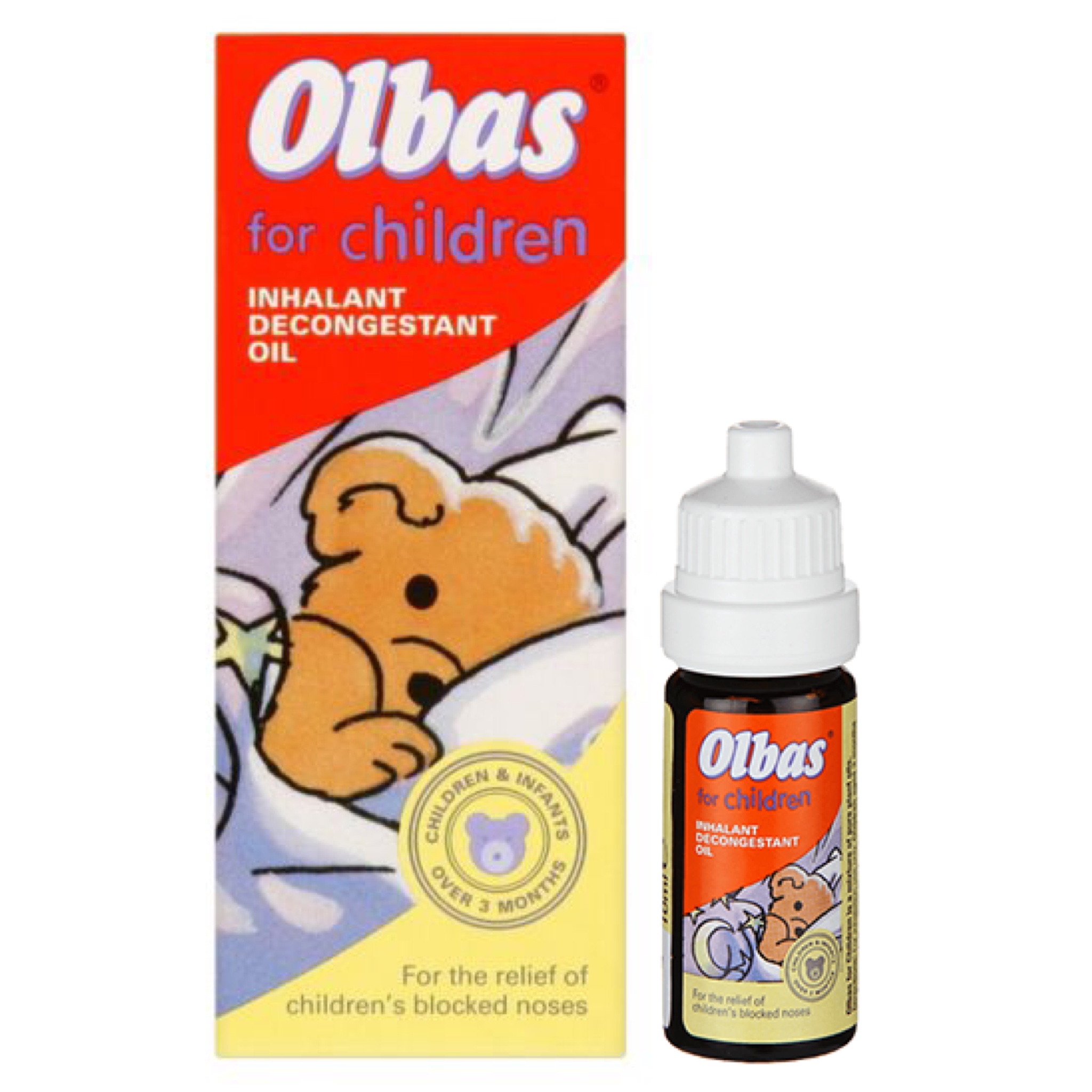 น้ำมันหอมระเหยลดอาการคัดจมูกสำหรับเด็ก Olbas for Children Inhalant Decongestant Oil