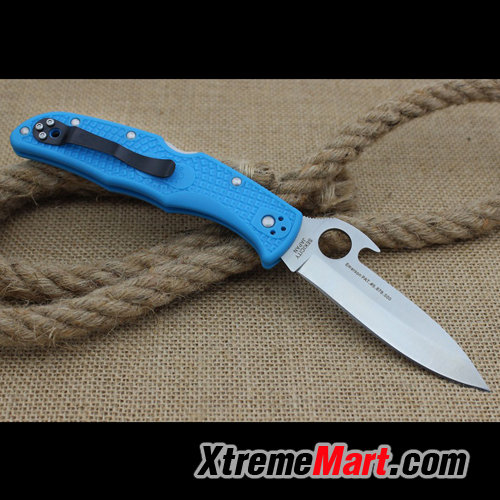 มีดพับ Spyderco Endura4 C10 PGYW Emerson Opening VG-10 Blade Tactical Folding Knife (สีฟ้า)