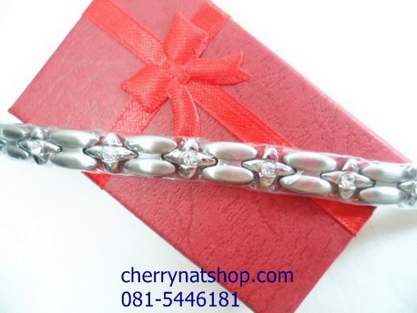 พร้อมส่งสร้อยข้อมือแม่เหล็กเพื่อสุขภาพ, สร้อยไทเทเนียมเจอรเมเนียม, สร้อยประจุลบ รุ่นC