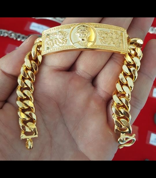 เลสข้อมือ มังกรคู่ สร้อยข้อมือ เซียนแปะ วัดศาลเจ้า เนื้อชุบทอง(น้ำหนั้ก4บาท) ปี2561 #รับประกันแท้ #การันตี