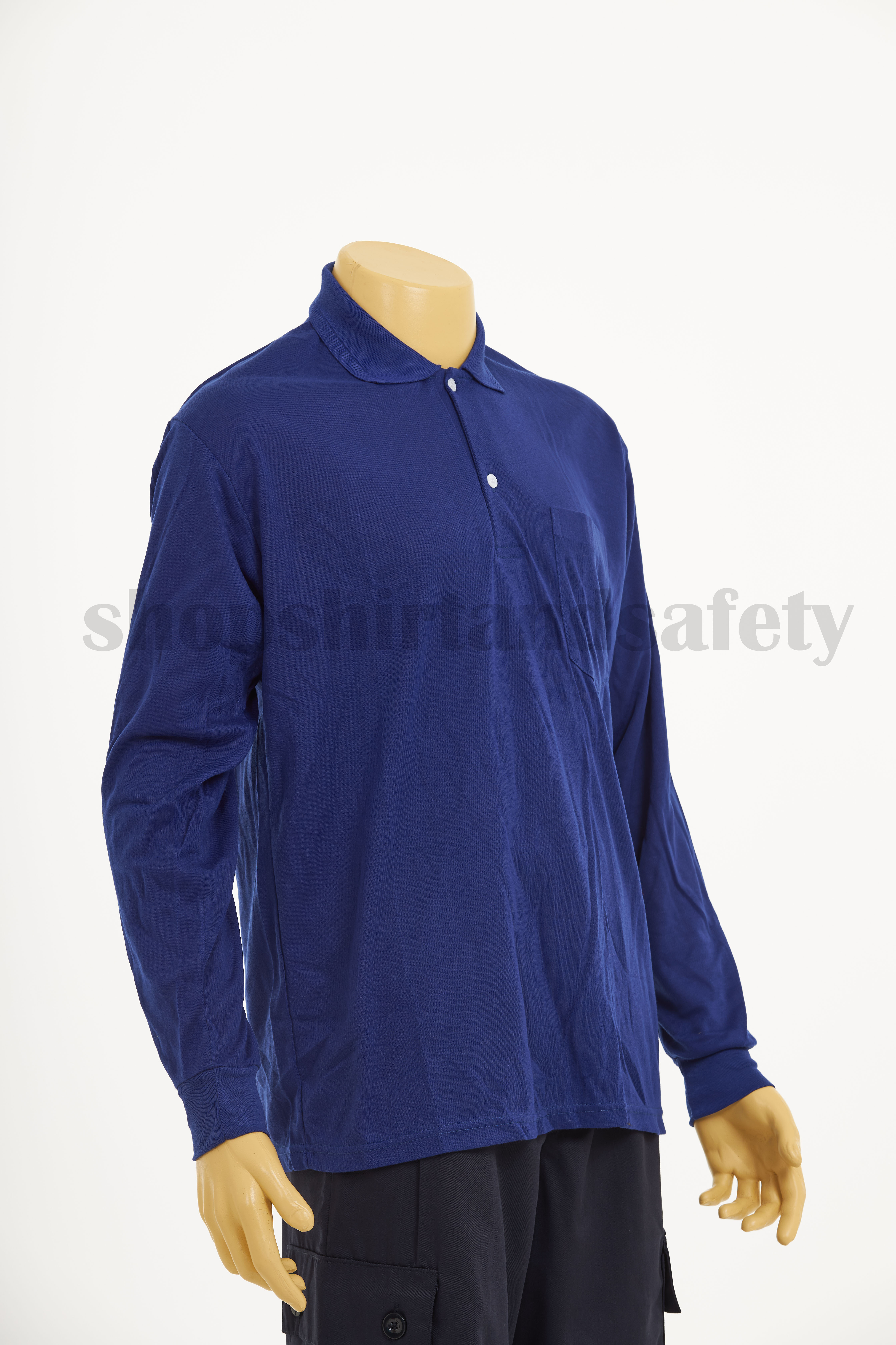 เสื้อยืดคนงานคอปกแขนยาวพร้อมสกรีน(ค่าสกรีนต่างหาก)