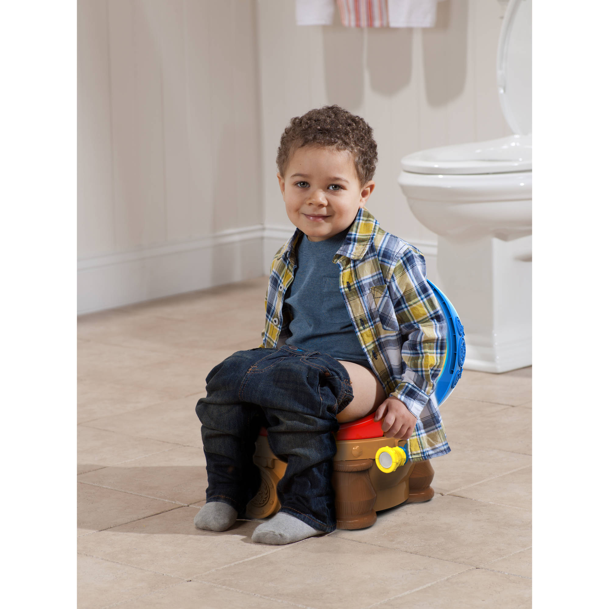 กระโถนฝึกขับถ่ายสำหรับเด็ก The First Years Disney Baby รุ่น 3-in-1 Celebration Potty System (Jake and the Never Land Pirates)