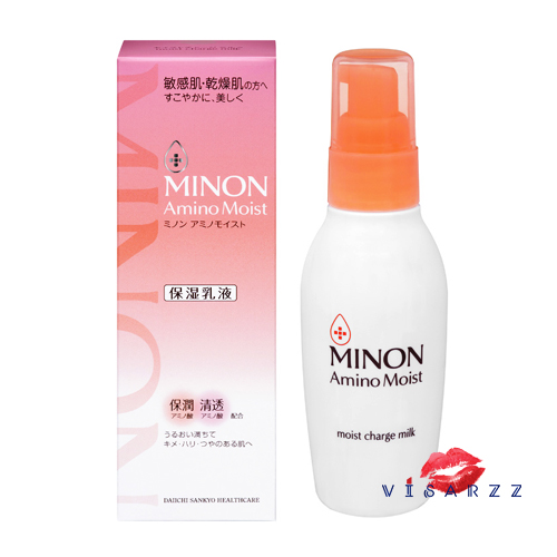 (อันดับ 1 @Cosme ปี 2015) Minon Amino Moist Charge Milk 100g มิลค์โลชั่นบำรุงผิวหน้า อ่อนโยนแม้ผิวบอบบางแพ้ง่าย มอบความนุ่มชุ่มชื้นให้ผิว ด้วยอะมิโน 9 ชนิด และส่วนผสมที่อ่อนโยนต่อผิวบอบบาง เก็บกักความชุ่มชื้นให้ผิว ป้องกันไม่ให้ผิวแห้งและเกิดริ้วรอยได้ง่า