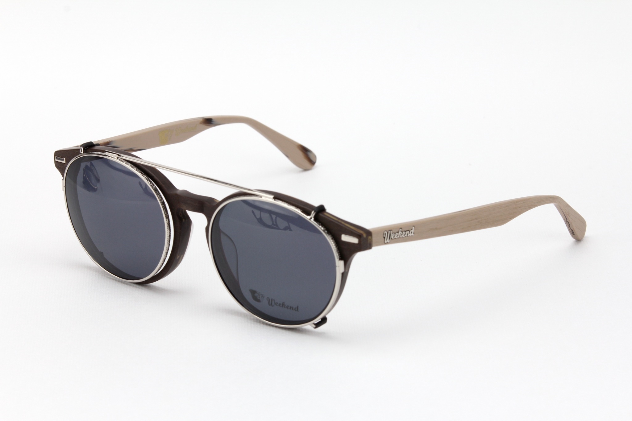 กรอบแว่นสายตาพร้อมคลิปกันแดด Weekend Sydney Silver