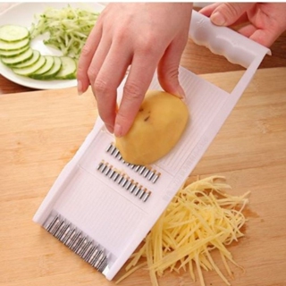 ที่สไลด์ผัก 5 in1 ที่ขูดผัก หั่น ซอย ที่ปอกผลไม้ ที่ขูดมะลกอ สไสด์มันฝรั่ง