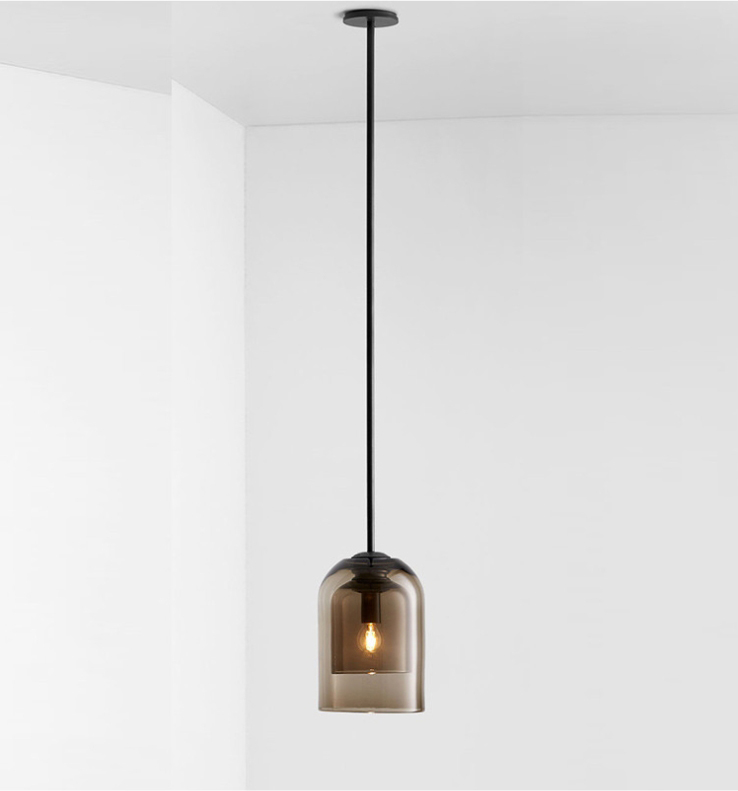 โคมไฟแขวนเพดานแก้วทรงกระบอก [DD15]