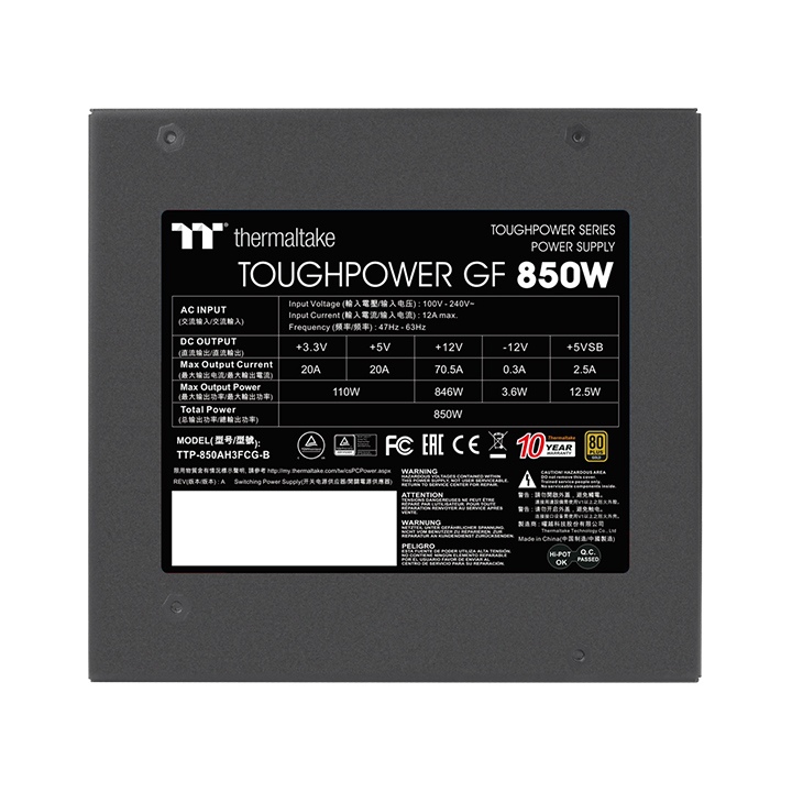 PSU THERMALTAKE Toughpower GF 850W 80PLUS GOLD WARRANTY 10 YEAR