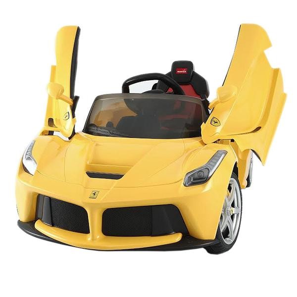 รถแบตเตอรี่พร้อมรีโมทบังคับวิทยุ RASTAR Ferrari Laferrari FXX K 12V Ride-On (Yellow)